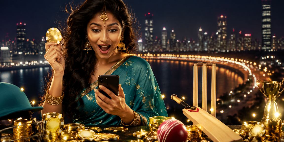 Cricket betting at Mumbai Marine Drive with traditional attire